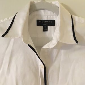 Banana republic button down with black piping